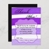 4x5 FLAT Dank u kaart Ombre Streep Paarse lijn (Voorkant / Achterkant)