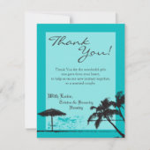 4x5 FLAT Dank u kaart Strand Breeze Oceaanwater (Voorkant)