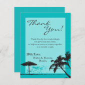 4x5 FLAT Dank u kaart Strand Breeze Oceaanwater (Voorkant / Achterkant)