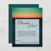 4x5 FLAT Dank u kaart Sunset String Lights Yard (Voorkant / Achterkant)