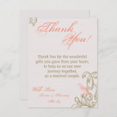 4x5 FLAT Dank u kaart Victoria Love Bird (Voorkant / Achterkant)