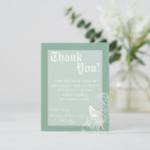 4x5 FLAT Dank u kaart  Victoria Love Bird (Staand voorkant)