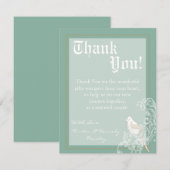 4x5 FLAT Dank u kaart  Victoria Love Bird (Voorkant / Achterkant)