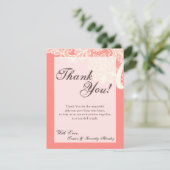 4x5 FLAT Dank u kaart  Victoriaans Kant Cor (Staand voorkant)