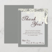 4x5 FLAT Dank u kaart Victoriaans kant Gre (Voorkant / Achterkant)