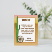 4x5 FLAT Dank u kaart Wagon Wheel / Hoefijzer Sun (Staand voorkant)