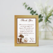 4x5 FLAT Dank u kaart Western Cowgirl Pet / laarze (Staand voorkant)