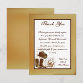 4x5 FLAT Dank u kaart Western Cowgirl Pet / laarze (Voorkant / Achterkant)