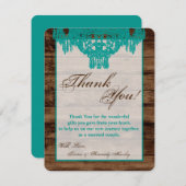 4x5 FLAT Dank u kaart Westerne rustieke kroonlucht (Voorkant / Achterkant)