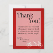 4x5 FLAT Dank u kaart Whimsical Red Double Bike (Voorkant)