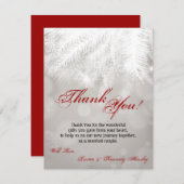 4x5 FLAT Dank u kaart Witte Pine naalden Winter (Voorkant / Achterkant)