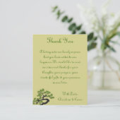 4x5 FLAT Dank u voor de Japanse groene Bonsai-boom Bedankkaart (Staand voorkant)