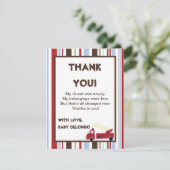 4x5 FLAT Dank u voor de Nojo Fire Engine Bedankkaart (Staand voorkant)