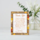 4x5 FLAT - Hartelijk dank - Autumn Branch Leaves Bedankkaart (Staand voorkant)