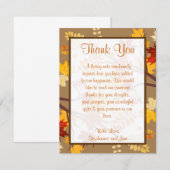 4x5 FLAT - Hartelijk dank - Autumn Branch Leaves Bedankkaart (Voorkant / Achterkant)