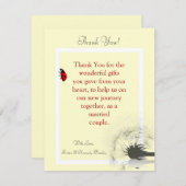 4x5 FLAT Hartelijk dank. Gele kaart en Lady Bug (Voorkant / Achterkant)