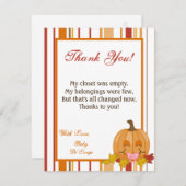 4x5 FLAT - Hartelijk dank - Herfst herfst pomkin-B Bedankkaart (Voorkant / Achterkant)