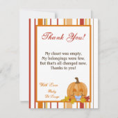 4x5 FLAT - Hartelijk dank - Herfst herfst pomkin-B Bedankkaart (Voorkant)