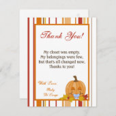 4x5 FLAT - Hartelijk dank - Herfst herfst pomkin-B Bedankkaart (Voorkant / Achterkant)