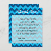 4x5 FLAT - Hartelijk dank - Kaart Chevron Blues (Voorkant / Achterkant)