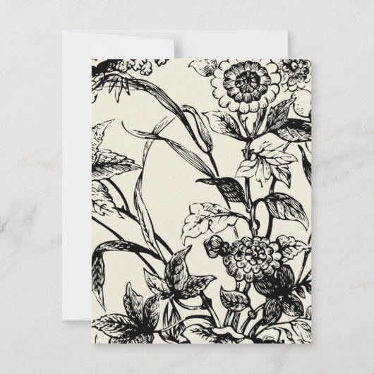 4x5 FLAT - Hartelijk dank - Kaart Floral Toile (Achterkant)