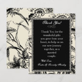 4x5 FLAT - Hartelijk dank - Kaart Floral Toile (Voorkant / Achterkant)