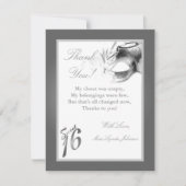 4x5 FLAT - Hartelijk dank, kaart Sweet 16 Silver P (Voorkant)