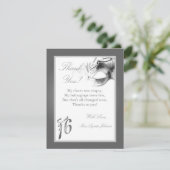 4x5 FLAT - Hartelijk dank, kaart Sweet 16 Silver P (Staand voorkant)