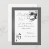 4x5 FLAT - Hartelijk dank, kaart Sweet 16 Silver P (Voorkant / Achterkant)