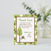 4x5 FLAT Hartelijk dank, kaart Woodland Friends Bu (Staand voorkant)