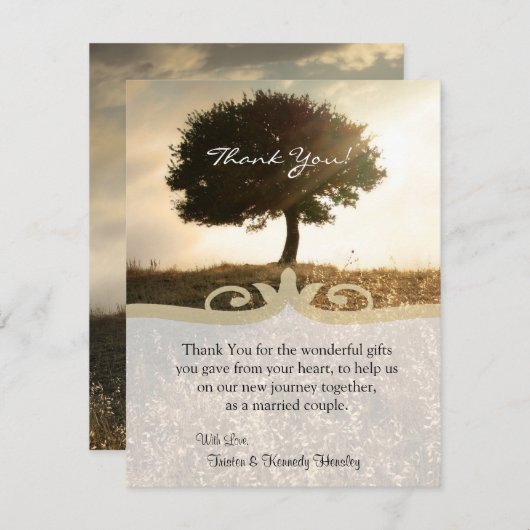 4x5 FLAT - Hartelijk dank - Kaartstructuur en Suns Bedankkaart (Voorkant / Achterkant)