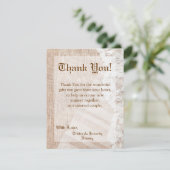 4x5 FLAT - Hartelijk dank - Landkaart Lace Handker Bedankkaart (Staand voorkant)