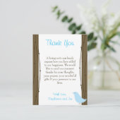 4x5 FLAT - Hartelijk dank - Tortelduifjes voor uw  Bedankkaart (Staand voorkant)