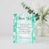 4x5 FLAT - Hartelijk dank voor de Glitz Blauwgroen Bedankkaart (Staand voorkant)