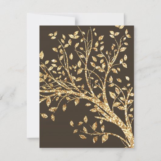 4x5 FLAT - Hartelijk dank voor de Gold Foil Autumn Bedankkaart (Achterkant)