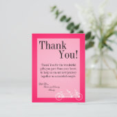 4x5 FLAT - Hartelijk dank voor de kaart Hot Pink B (Staand voorkant)