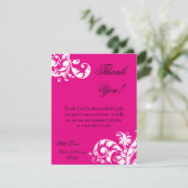 4x5 FLAT Hartelijk dank voor de kaart Hot Pink Flo (Staand voorkant)