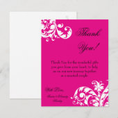 4x5 FLAT Hartelijk dank voor de kaart Hot Pink Flo (Voorkant / Achterkant)