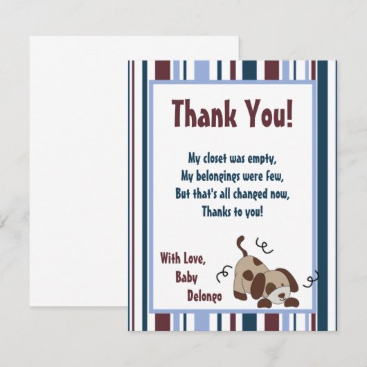 4x5 FLAT - Hartelijk dank voor de kaart Lil League (Voorkant / Achterkant)