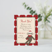 4x5 FLAT - Hartelijk dank voor de kaart Red Sock M (Staand voorkant)