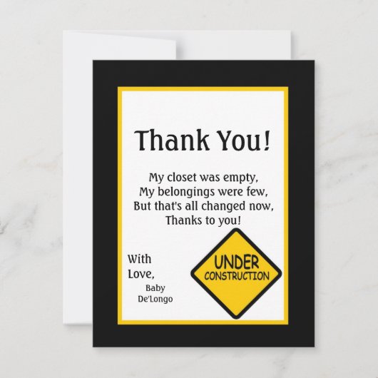 4x5 FLAT - Hartelijk dank voor de kaartconstructie Bedankkaart (Voorkant)