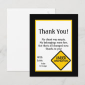 4x5 FLAT - Hartelijk dank voor de kaartconstructie Bedankkaart (Voorkant / Achterkant)