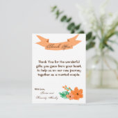 4x5 FLAT Hartelijk dank voor de lentekaart Hibiscu Bedankkaart (Staand voorkant)