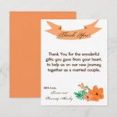 4x5 FLAT Hartelijk dank voor de lentekaart Hibiscu Bedankkaart (Voorkant / Achterkant)