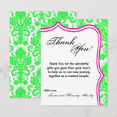 4x5 FLAT - Hartelijk dank voor de Neon Green Pin D Bedankkaart (Voorkant / Achterkant)