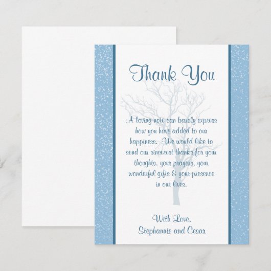 4x5 FLAT - Hartelijk dank voor de winterblauwe ker Kaart (Voorkant / Achterkant)