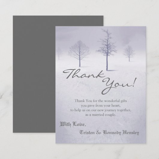 4x5 FLAT Hartelijk dank voor de WinterWonderland T Bedankkaart (Voorkant / Achterkant)