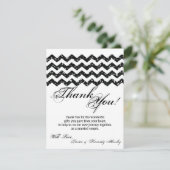 4x5 FLAT - Hartelijk dank voor de zwarte glitter C Bedankkaart (Staand voorkant)