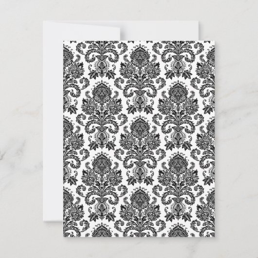 4x5 FLAT - Hartelijk dank voor de zwarte witte Dam Bedankkaart (Achterkant)