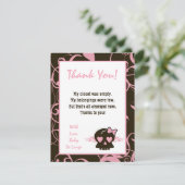 4x5 FLAT Hartelijk dank voor uw creditcard Meisje  Bedankkaart (Staand voorkant)